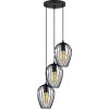 Lampă suspendată cu trei socluri, 38 cm, negru - Newtown Eglo 49479