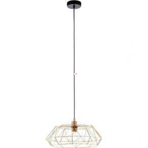 Lampă suspendată, alamă-negru - Carlton Eglo 49488