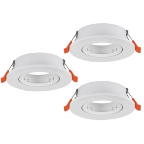   Cadru pentru lampă încastrată, 3 bucăți - Sapereta-E Eglo 74046, cu soclu 3xGU10, 220-240 V, IP20