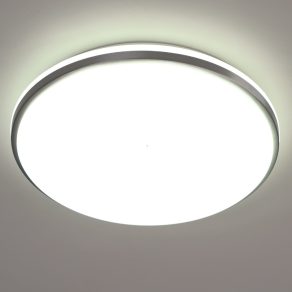  Lampă LED de tavan cu comutator 18 W, alb rece, culoare alb-nichel - Marunella Eglo 75437