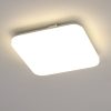 Lampă LED pătrată pentru tavan 7,4 W, alb cald, culoare albă - Frania Eglo 75469