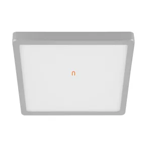   Lampă LED de tavan, pătrată, 20,5 W, alb cald, culoare alb-argintiu - Molay Eglo 75531
