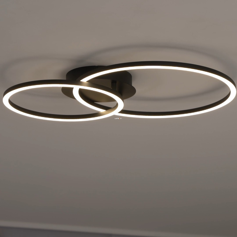 Lampa LED de tavan 12 W, alb cald, alb-negru - Palmaves Eglo 75554