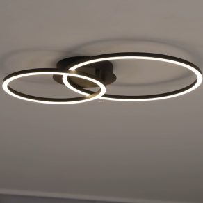   Lampă LED de tavan 12 W, alb cald, alb-negru - Palmaves Eglo 75554