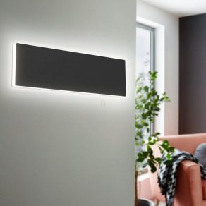   Lampă LED cu telecomandă, montată pe perete - RGBIC Eglo 75754, 870 lm, 3000 K, 8,2 W