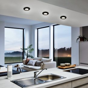 Spot LED încorporat, negru, 3 bucăți - Zujar Eglo 75764