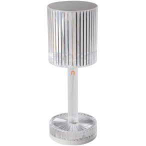  Lampă decorativă LED portabilă pentru masă, efect prismatic, 23 cm - Lucignano Eglo 75817, reîncărcabilă, comutator tactil, 0,6 W