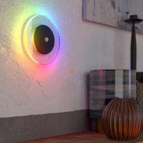   Lampă LED cu senzor de mișcare, controlată de la distanță, montată pe perete, RGBW - Trepella Eglo 75884, USB, 0,7 W, 3000 K, 85 lm