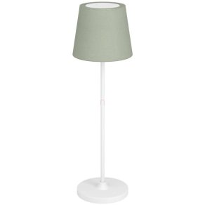   Lampă LED de birou reglabilă, alb-verde, 34 cm, comutator tactil, priză USB - Leonero Eglo 75936, 300 lm, 2400/3000/4000K, temperatură de culoare și luminozitate reglabile, 3 trepte de reglare a intensității luminoase, 3,8 W,