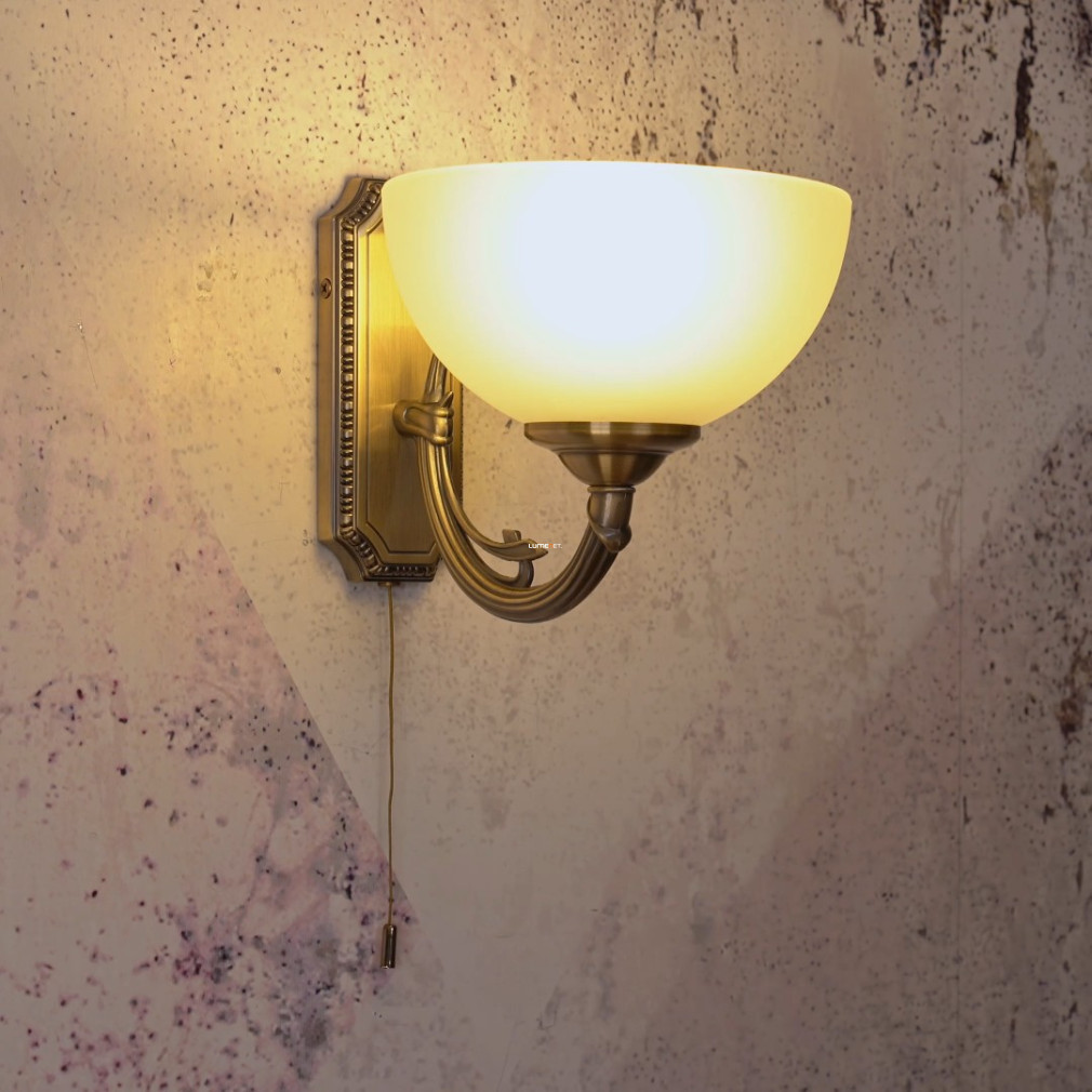 Lampa de perete cu întrerupător, culoare alb-bronz - Savoy Eglo 82751