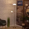 Lampă de tavan 177 cm, culoare alb-bronz - Up Eglo 82844, întrerupător pe cablu, 1xE27+1xE14 soclu