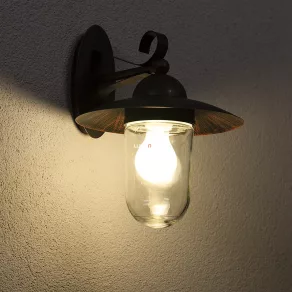   Lampă de perete rustică pentru exterior, maro antic - Milton Eglo 83589