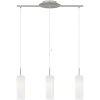 Lampă suspendată cu trei socluri, albă și argintie - Troy Eglo 85978