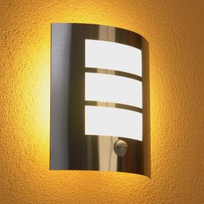   Aplică de exterior cu senzor de mișcare, argintiu-alb - City Eglo 88142