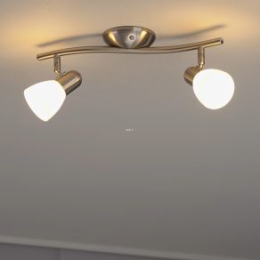   Lampă spot cu două socluri, culoare alb-nichel - Dakar Eglo 88473