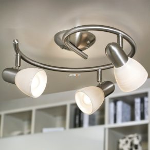   Lampă spot cu trei socluri, culoare alb-nichel - Dakar Eglo 88475