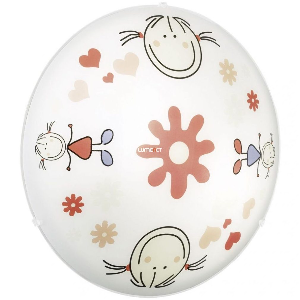 Lampa de tavan pentru copii cu două becuri, alb-roșu - Junior Eglo 88973