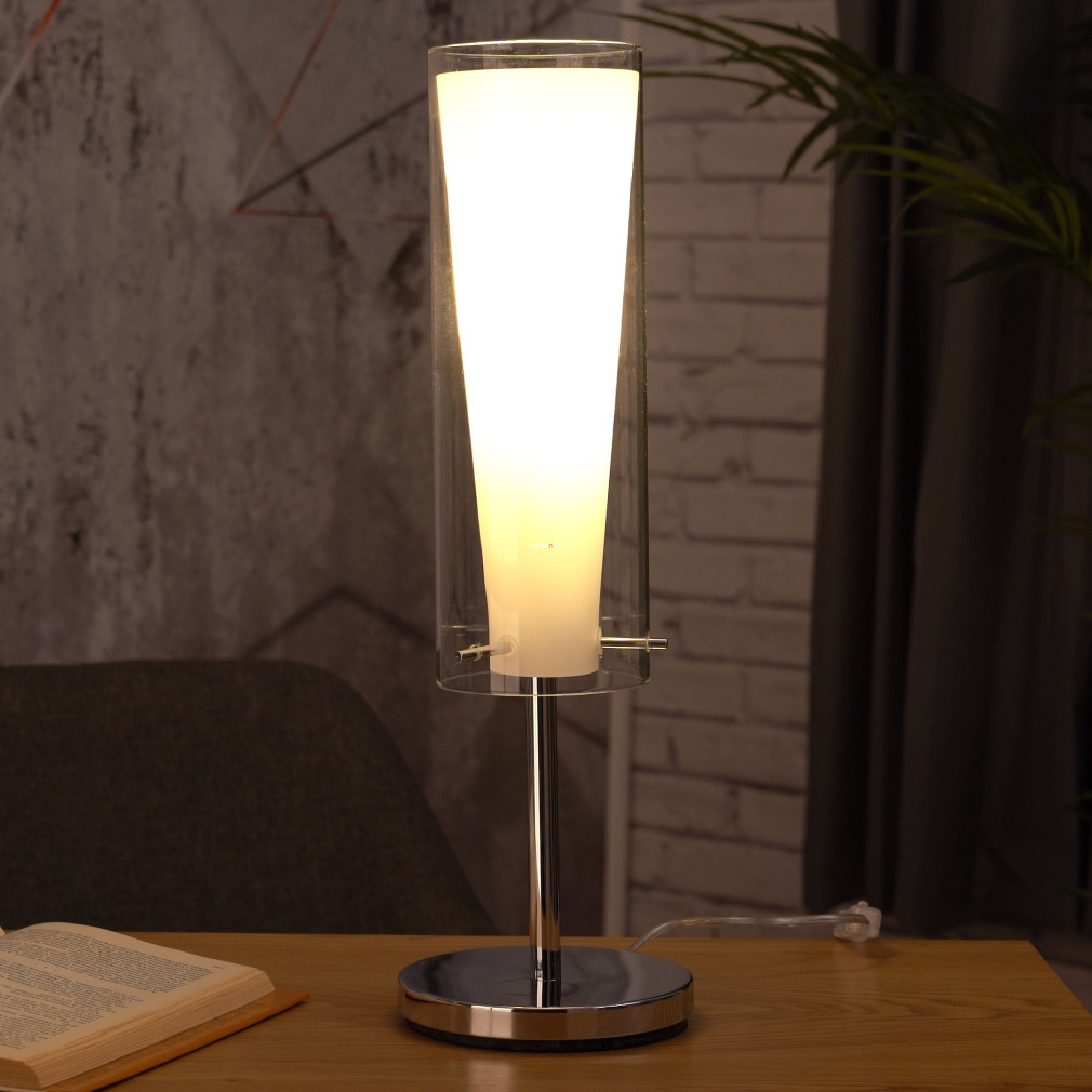 Lampa de masă din sticlă, opal, 50 cm - Pinto Eglo 89835, cu 1xE27 soclu