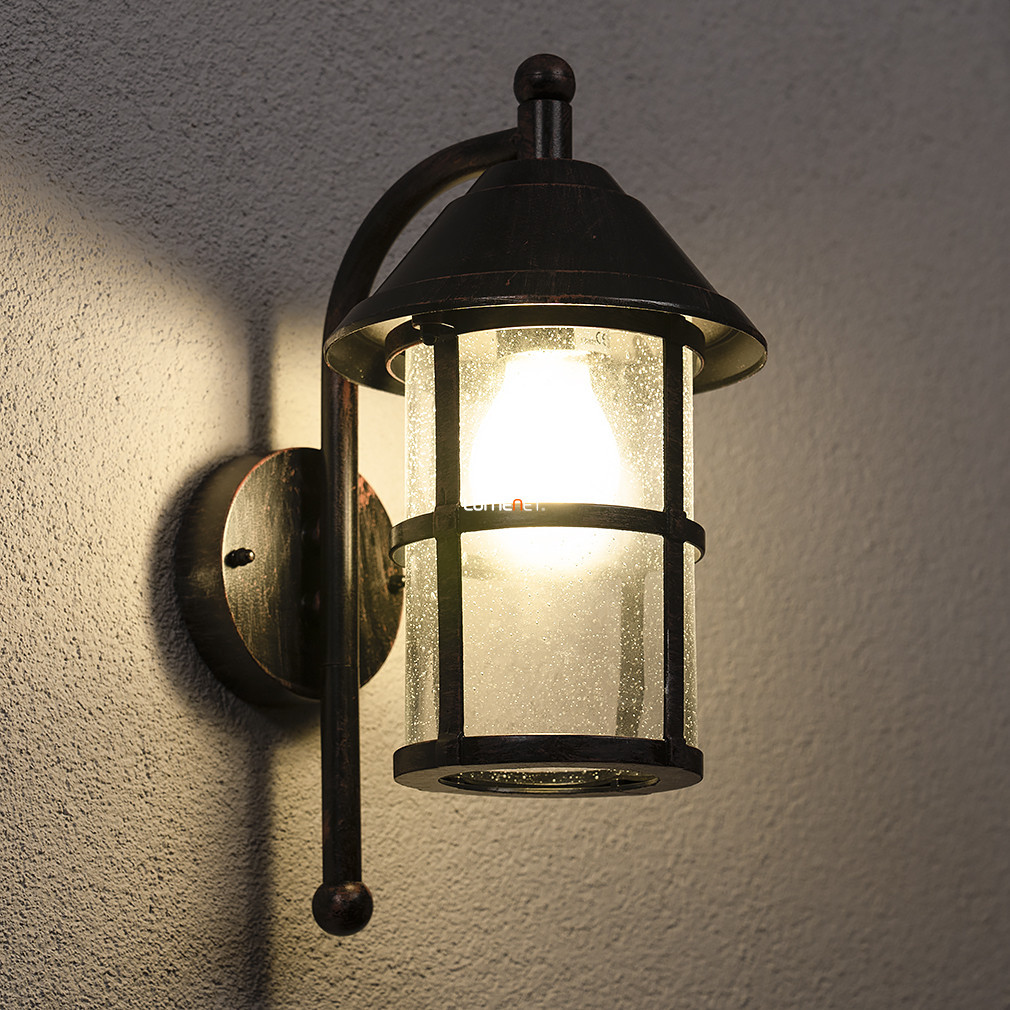 Lampa de perete antică pentru exterior cu sticlă cu bule de aer - San Telmo Eglo 90184