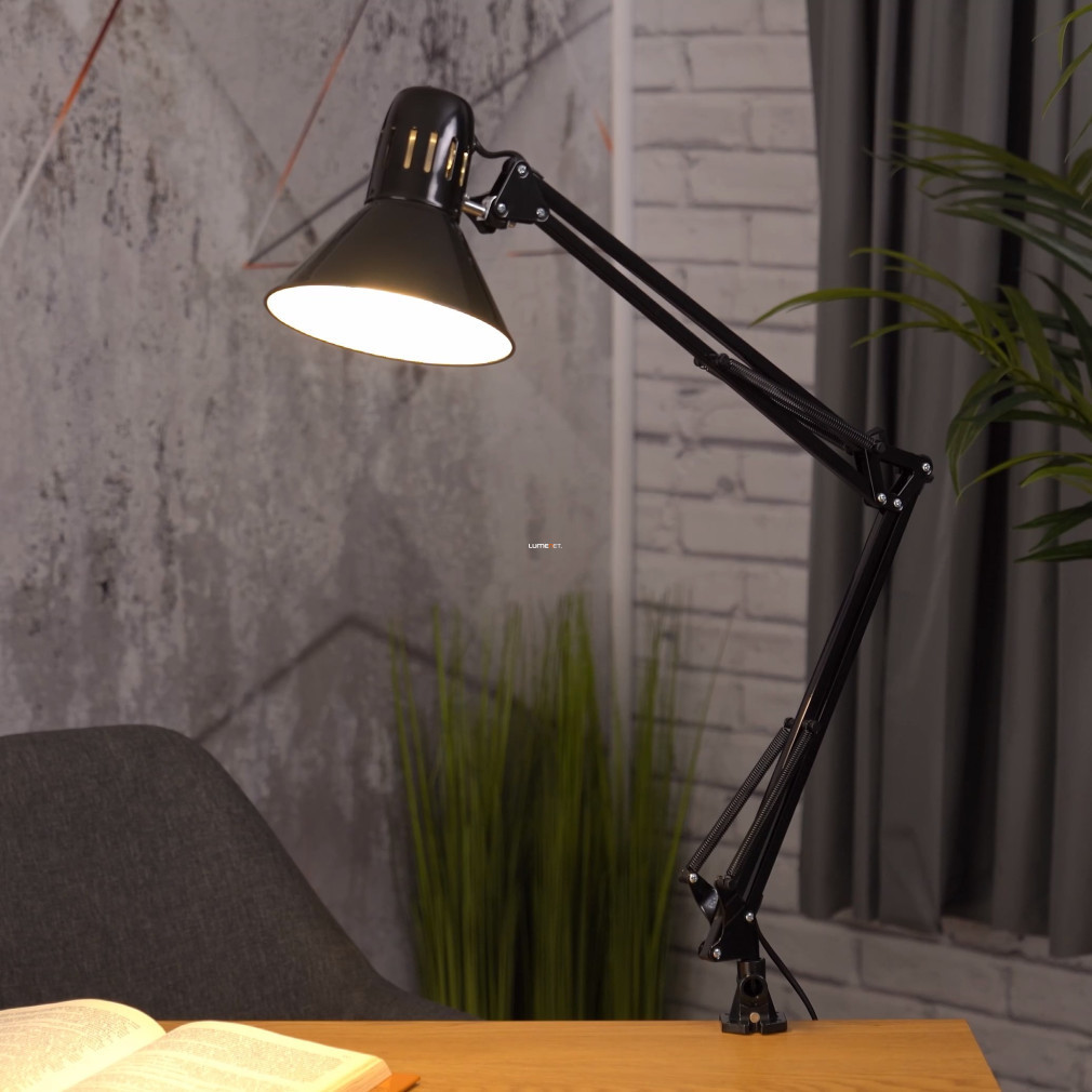 Lampa de birou cu fixare pe suprafață, neagră, 73 cm - Firmo Eglo 90873, cu 1xE27 soclu