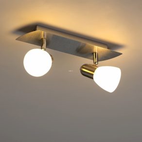   Lampă spot cu două socluri, culoare alb-argintiu - Enea Eglo 90984