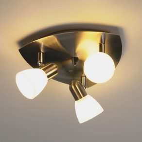   Lampă spot cu trei socluri, 26,5 cm, culoare alb-argintiu - Enea Eglo 90986