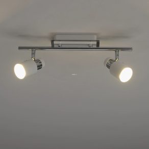   Lampă spot cu două socluri, culoare alb-crom - Davida Eglo 92085