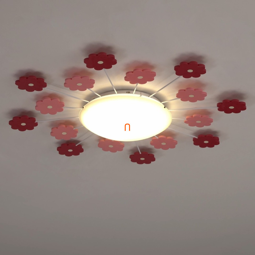 Lampa de tavan pentru copii cu flori roz, roz-alb - Viki Eglo 92147