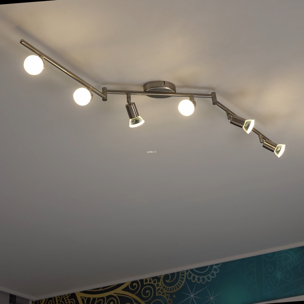 Spot cu șase socluri, culoare nichef - Buzz-LED Eglo 92599