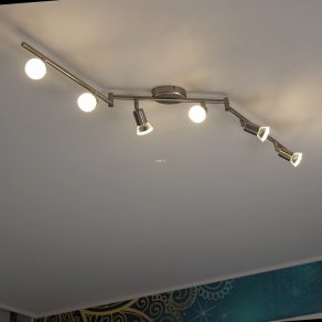   Lampă spot cu șase socluri, culoare nichel - Buzz-LED Eglo 92599