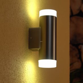   Aplică de exterior cu două prize, culoare alb-argintiu - Riga Eglo 92736