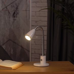   Lampă de birou albă, 32 cm - Fox Eglo 92872, cu soclu 1xGU10