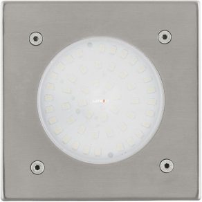   Lampă LED pătrată pentru exterior, montată pe sol, 2,5 W, alb cald, argintiu - Lamedo Eglo 93481