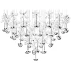 Candelabru cu flori de cristal, tehnică de suspendare - Pianopoli Eglo 93661