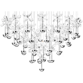   Candelabru cu flori de cristal, tehnică de suspendare - Pianopoli Eglo 93661
