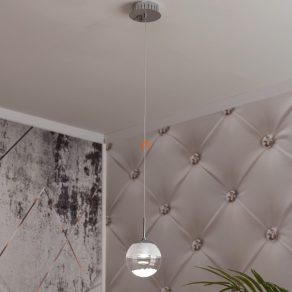   Lampă LED suspendată 5 W, alb cald, argintiu - Montefio Eglo 93708