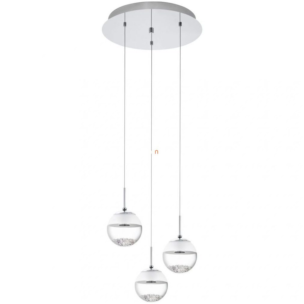 Lampa suspendată cu LED 15 W, alb cald, argintiu transparent - Montefio Eglo 93709