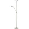 Lampă de podea LED cu intensitate reglabilă, 180 cm, argintiu - Baya Eglo 93874, comutator cu intensitate reglabilă, 3000 K, 2200 lm, 22,5 W