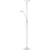 Lampă de podea LED cu intensitate reglabilă, 180 cm, alb-argintiu - Baya Eglo 93875, comutator de intensitate, 3000 K, 1950 lm, 22,5 W