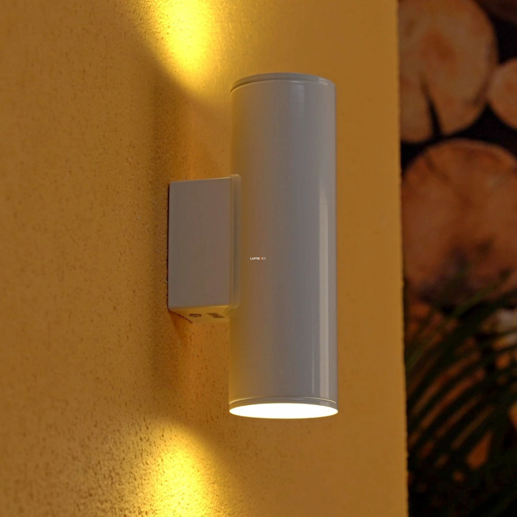 Lampa de perete pentru exterior cu două becuri, culoare albă - Riga Eglo 94101
