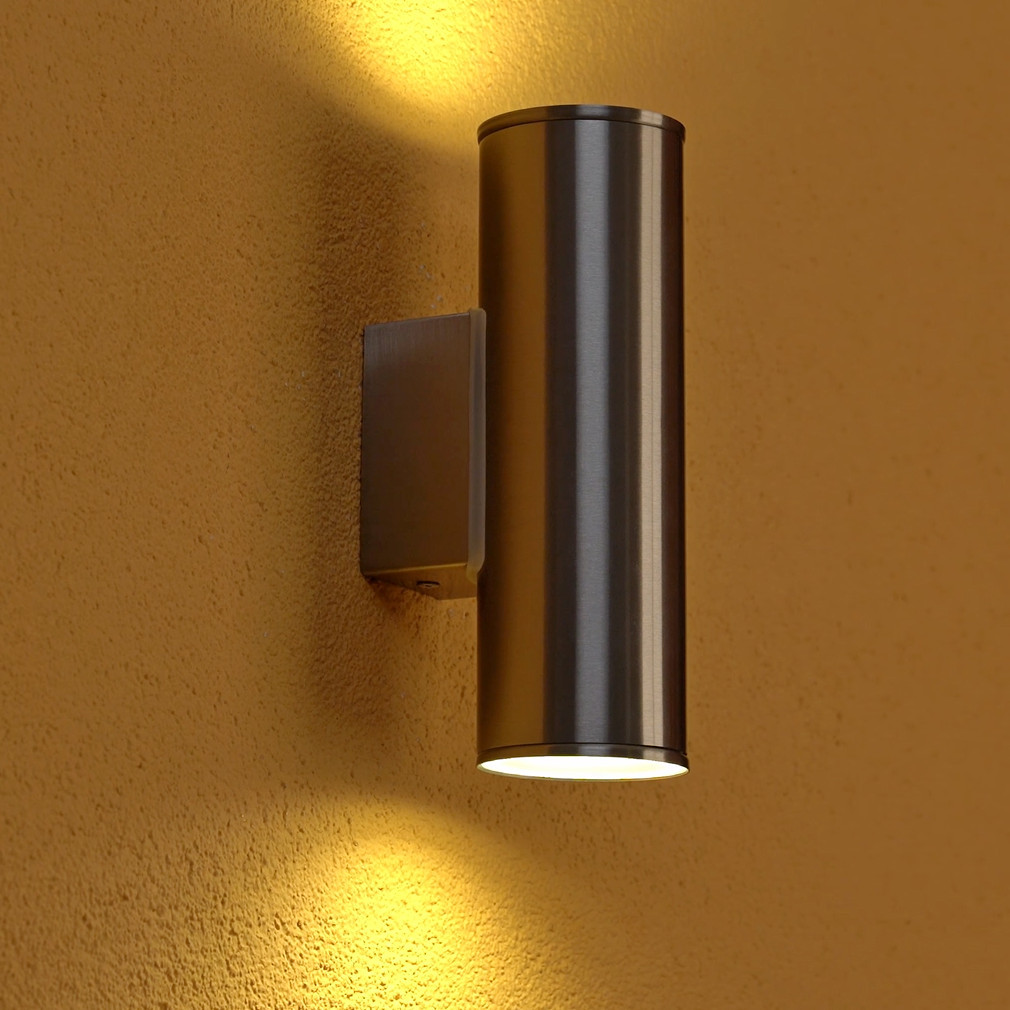 Lampa de perete pentru exterior cu două becuri, argintiu - Riga Eglo 94107