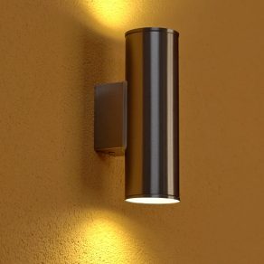   Aplică de exterior cu două prize, culoare argintiu - Riga Eglo 94107