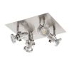 Lampă spot cu patru socluri, culoare argintiu - Tukon Eglo 94147