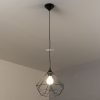 Lampă suspendată geometrică, neagră, 32,5 cm - Tarbes Eglo 94188