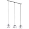 Lampă suspendată cu trei socluri, argintiu - Rocamar Eglo 94593