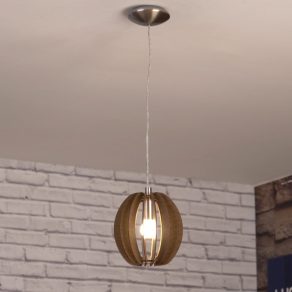 Lampă suspendată, culoare maro lemn - Cossano Eglo 94639