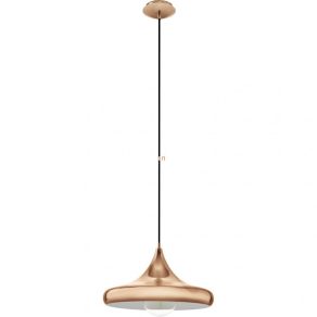 Lampă suspendată, 40 cm, cupru roșu - Coretto Eglo 94742