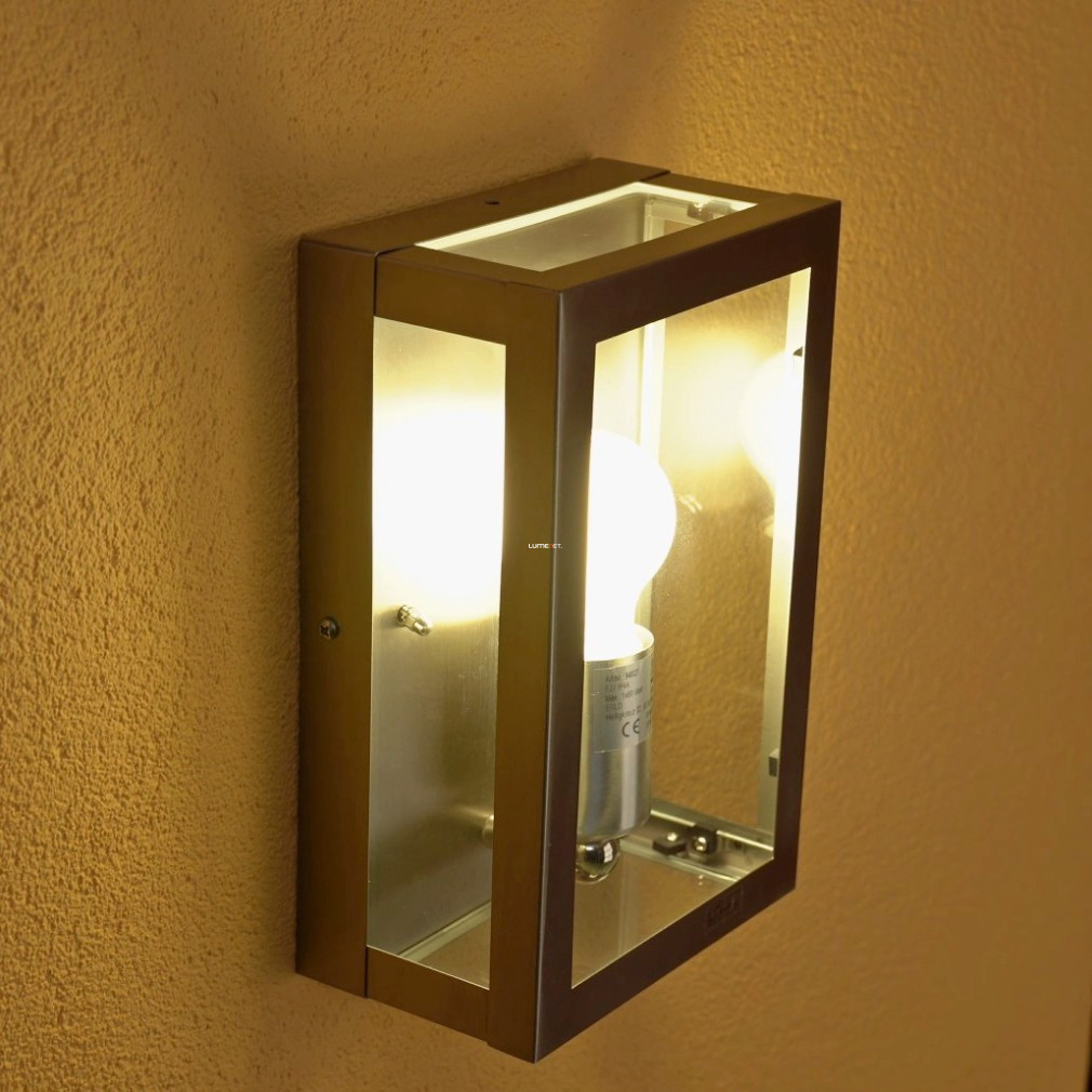 Lampa de perete cu cutie de sticlă pentru exterior, argintiu - Alamonte Eglo 94827