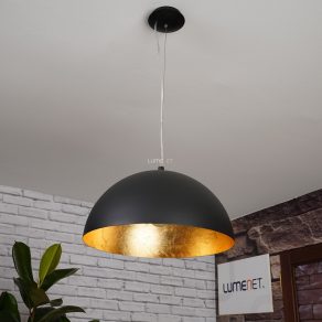   Lampă suspendată, 38 cm, negru și auriu - Gaetano Eglo 94935
