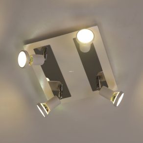   Lampă spot cu patru socluri, alb-argintiu - Sarria Eglo 94962